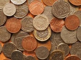 Pfundmünzen Währung des Vereinigten Königreichs foto