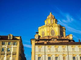 hdr san lorenzo kirche kuppel in turin foto