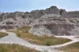 Trockenpfade entlang des Notch Trails in den Badlands foto