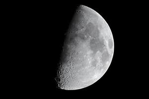 Mond detaillierte Nahaufnahme foto