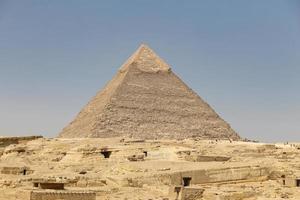 Chephren-Pyramide im Pyramidenkomplex von Gizeh, Kairo, Ägypten foto