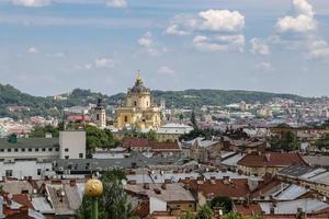 Luftaufnahme von Lemberg, Ukraine foto