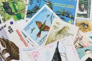 Briefmarken mit Vogelmotiven foto