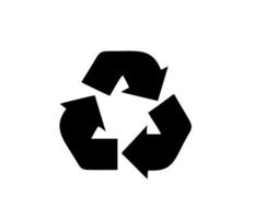 Papierkorb-Symbol. Recycling-Symbol schwarze Silhouette. bereiten Sie Symboldesign auf der Vektorillustration auf, die auf weißem Hintergrund lokalisiert wird foto