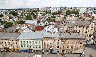 Luftaufnahme von Lemberg, Ukraine foto