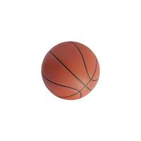 Basketball isoliert auf weißem Hintergrund. 3D-Rendering foto