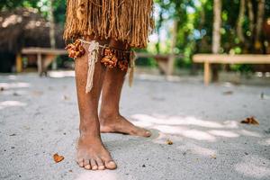 pataxo indianer im süden von bahia. traditionelle Kleidung des Pataxo-Stammes foto