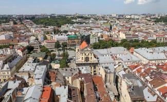 Luftaufnahme von Lemberg, Ukraine foto