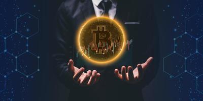 Handel Handel mit Kryptowährungsmünzen Bitcoin-Börsen investieren Metaverse-Aktien foto