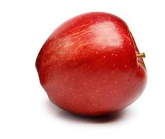 frischer roter Apfel auf weißem Hintergrund foto