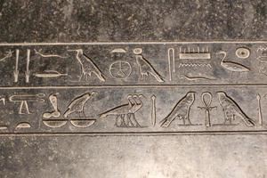 Hieroglyphen im ägyptischen Museum, Kairo, Ägypten foto