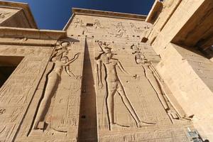 Szene im Philae-Tempel, Assuan, Ägypten foto