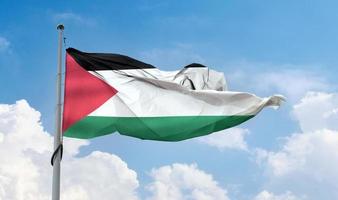 palästina-flagge - realistische wehende stoffflagge. foto