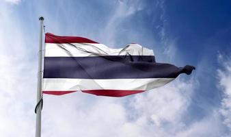 3D-Darstellung einer thailändischen Flagge - realistische wehende Stoffflagge. foto