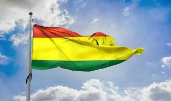 bolivien-flagge - realistische wehende stoffflagge foto