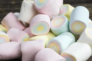 weiche zylindrische Marshmallows foto