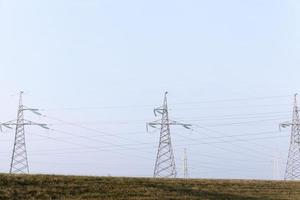 Hochspannungsmasten, Nahaufnahme foto