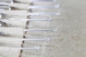 transparente Glasampullen mit Medizin foto
