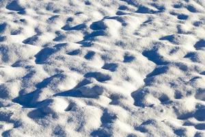 Unebenheiten im Schnee, Winter foto