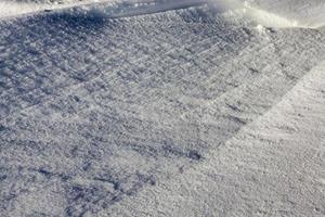 tiefe Schneeverwehungen, Nahaufnahme foto