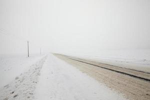 Straße im Winter foto