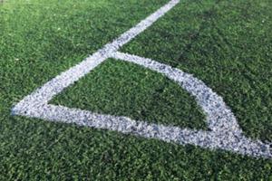 Markierungen im Stadion foto