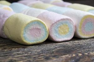 mehrfarbiger süßer weicher Marshmallow foto