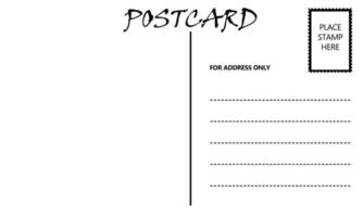 leere leere Postkartenvorlage