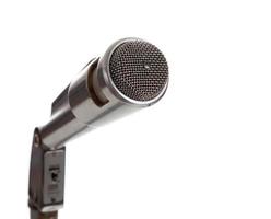 Mikrofon auf Weiß mit Kopierraum foto