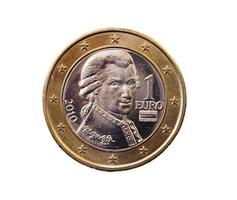 Münze im Wert von einem Euro foto