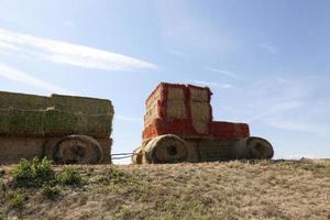 Traktor aus Stroh foto