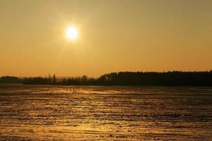 Winterlandschaft, die Sonne foto