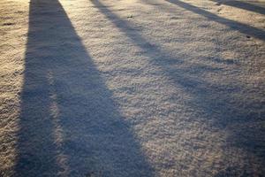Schatten im Schnee foto