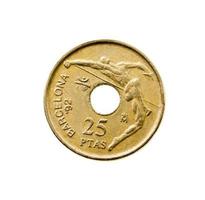 Nahaufnahme der spanischen Münze foto