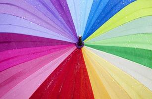 mehrfarbiger Regenschirm, Nahaufnahme foto
