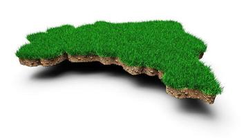 brasilien karte gras und bodentextur 3d illustration foto