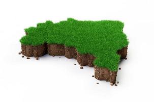 brasilien karte gras und bodentextur 3d illustration foto