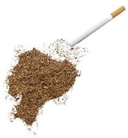 Zigarette und Tabak in Ecuador-Form (Serie)