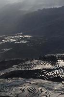 Blick auf die Reisterrassen von Yuan Yang foto