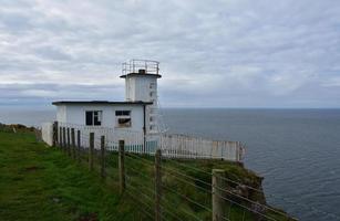 Küstenwache an der Fleswick Bay in West Cumbria, England foto