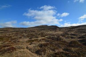 Wunderschönes Grasland und sanfte Hügel im ländlichen Island foto