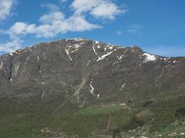 Flam und der Aurlandsfjord in Norwegen foto