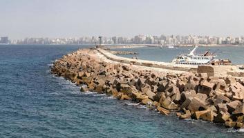 Hafen von Alexandria, Ägypten foto