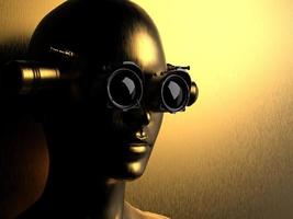 Kybernetischer Organismus. Porträt eines Mädchens. 3D-Darstellung zum Thema Zukunft. Spiele und virtueller Raum foto