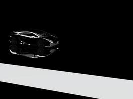 Sportwagen auf dunklem Hintergrund foto