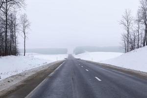 Straße im Winter foto
