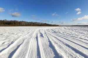 Straße in der Wintersaison foto