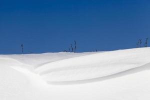 schöne Schneeverwehung, Nahaufnahme foto