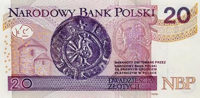 echte zwanzig polnische Zloty foto