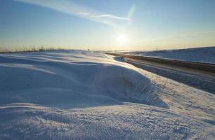 Winterstraße, Schnee foto